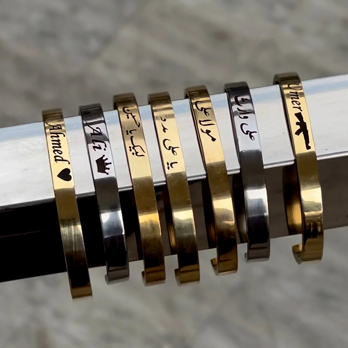 Customize Karha ,Bracelets , Bangle for Men & Women Custom Engraved