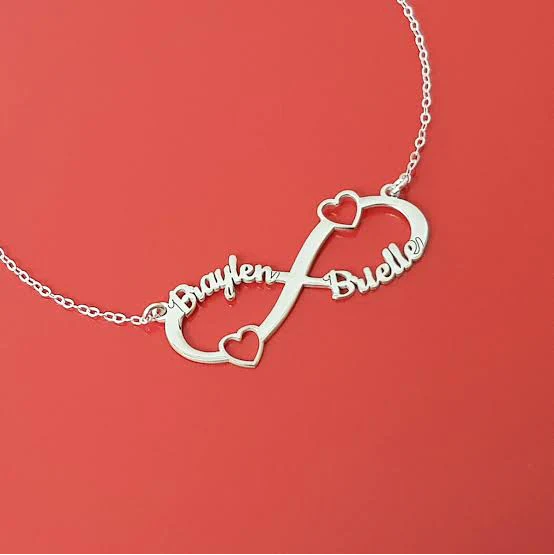 Customized Double Name infinity sign Necklace