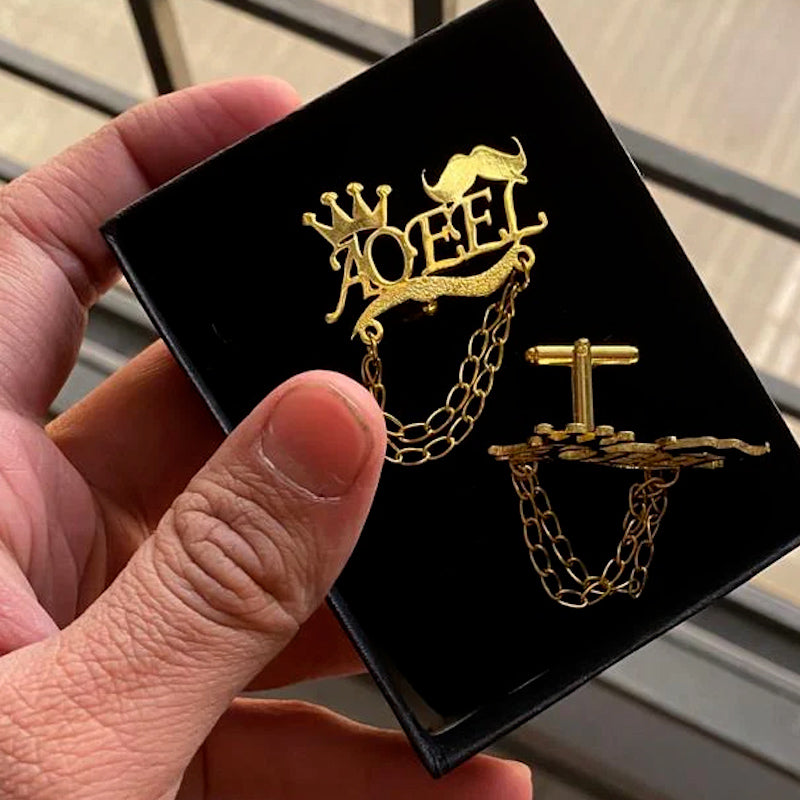 Cufflinks with Mooch and Crown